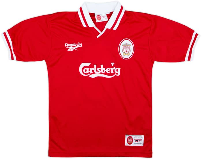 1996-98 Liverpool Home Shirt Fowler #9 - 8/10 - (XL.Boys)