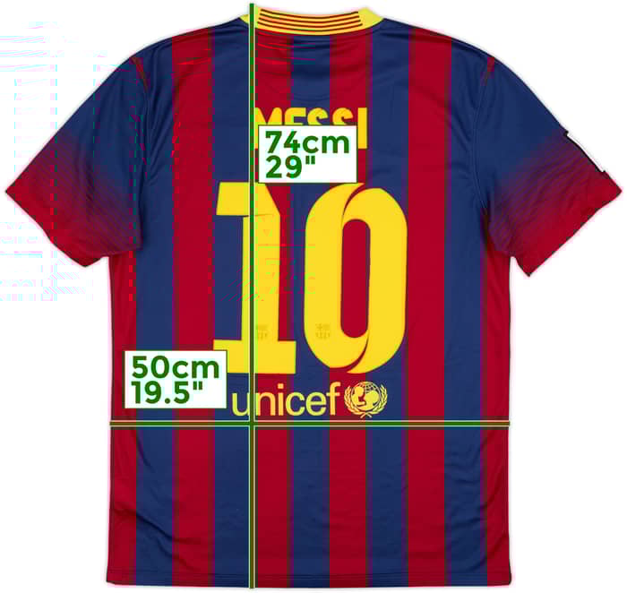 2013-14 Barcelona Home Shirt Messi #10 - 9/10 - (M)