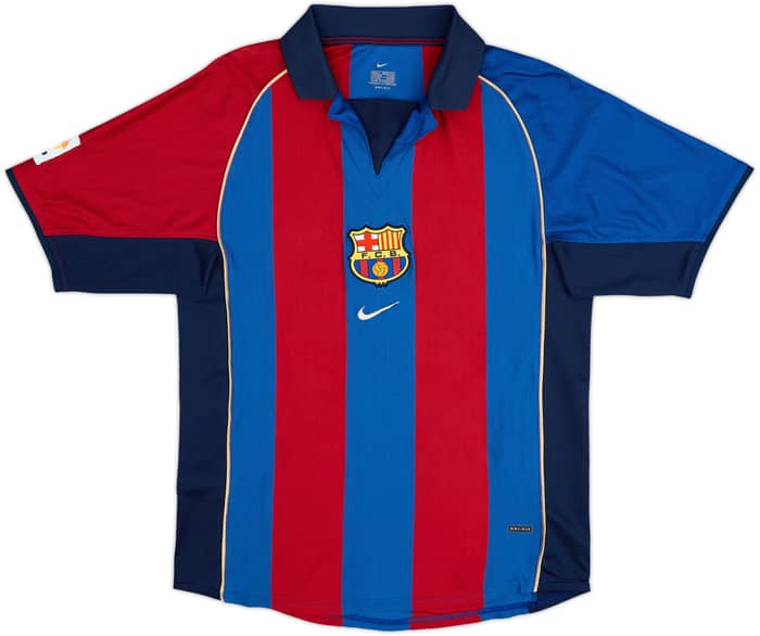 2001-02 Barcelona Home Shirt Rivaldo #10 - 8/10 - (S)