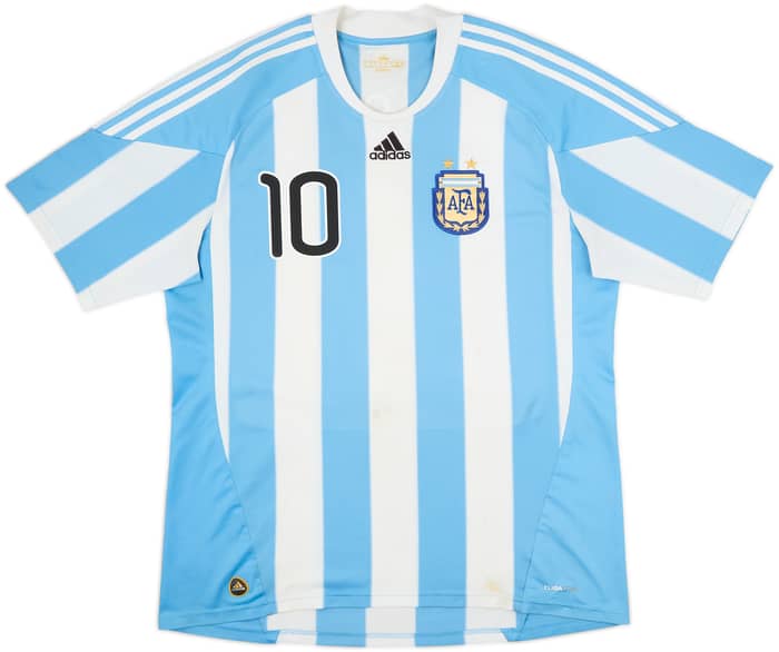 2010-11 Argentina Home Shirt Messi #10 - 5/10 - (XL)