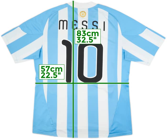 2010-11 Argentina Home Shirt Messi #10 - 5/10 - (XL)