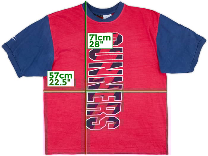 1995-96 Arsenal Nike Cotton Tee - 6/10 - (M)