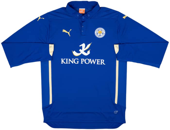 2014-15 Leicester Home L/S Shirt Vardy #9 - 10/10 - (L)
