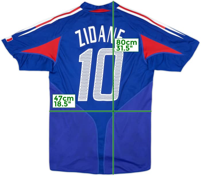 2004-06 France Home Shirt Zidane #10 - 9/10 - (S)