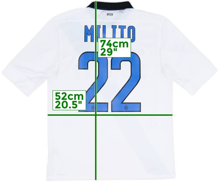 2011-12 Inter Milan Away Shirt Milito #22 - 7/10 - (M)