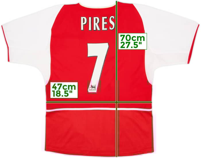 2002-04 Arsenal Home Shirt Pires #7 - 8/10 - (S)