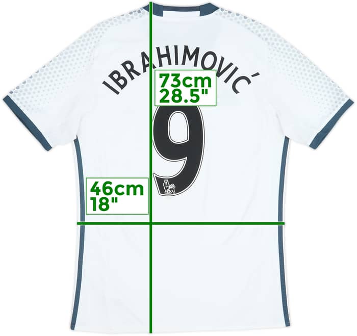2016-17 Manchester United Third Shirt Ibrahimovic #9 - 6/10 - (S)
