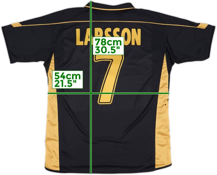 2003-04 Celtic Away Shirt Larsson #7 - 7/10 - (L)