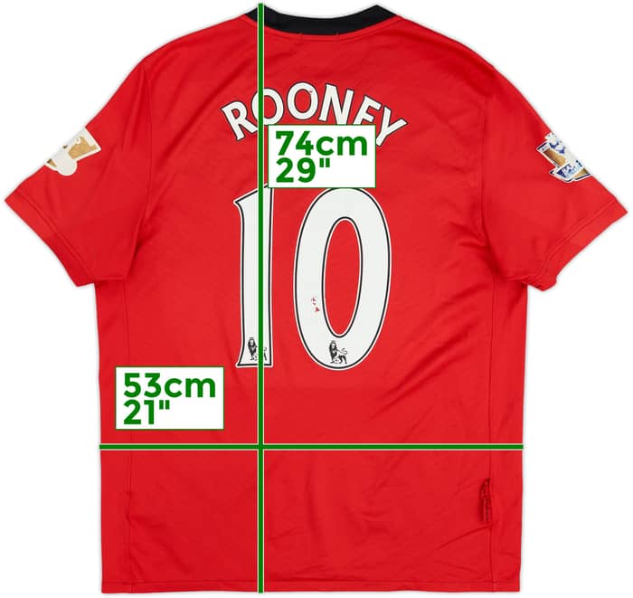 2009-10 Manchester United Home Shirt Rooney #10 - 5/10 - (M)