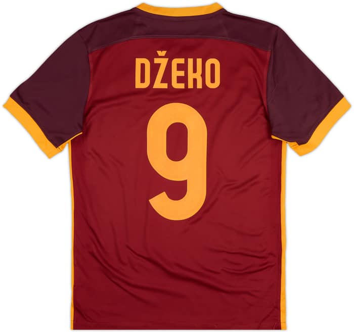 2015-16 Roma Home Shirt Dzeko #9 - 6/10 - (S)