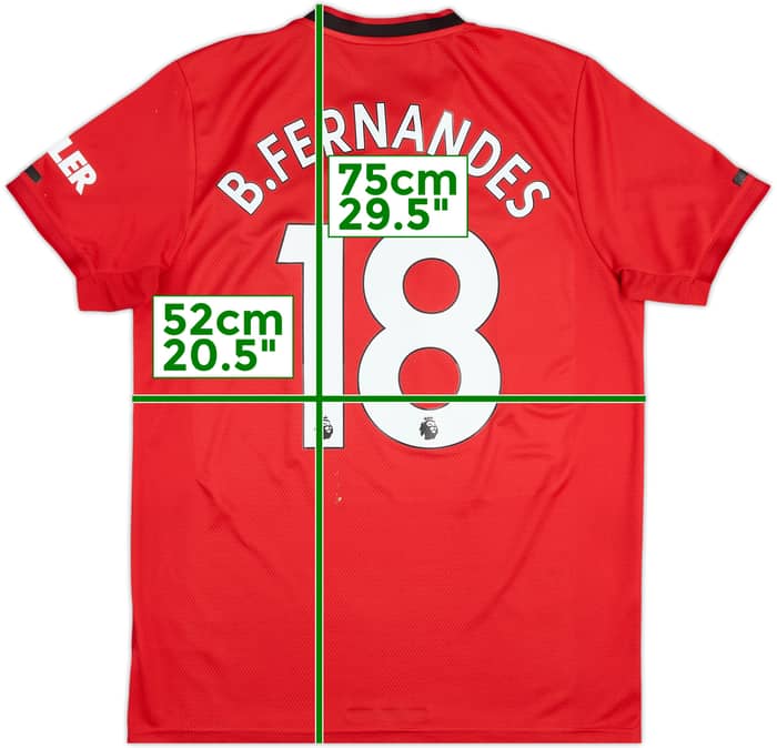 2019-20 Manchester United Home Shirt B.Fernandes #18 - 5/10 - (L)