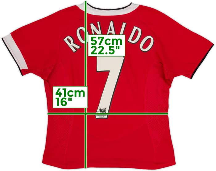 2004-06 Manchester United Home Shirt Ronaldo #7 - 6/10 - (Women's S)