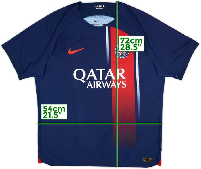 2023-24 Paris Saint-Germain Authentic Home Shirt - 7/10 - (L)