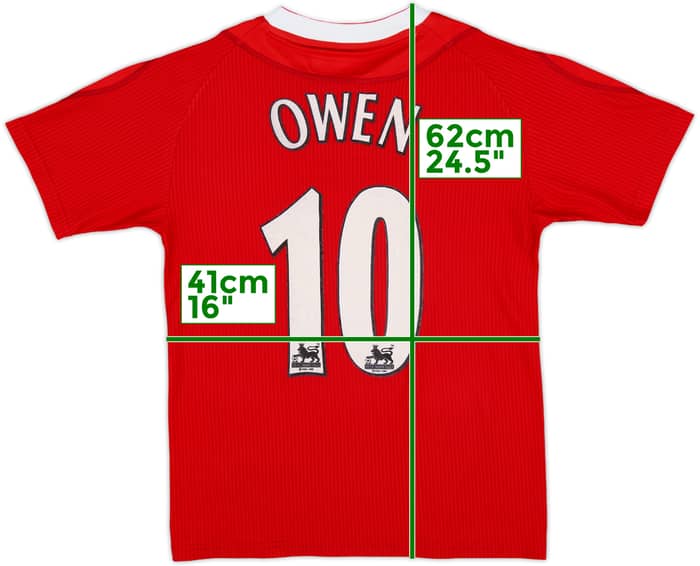 2002-04 Liverpool Home Shirt Owen #10 - 8/10 - (L.Boys)