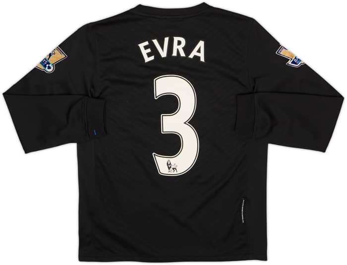 2009-10 Manchester United Away L/S Shirt Evra #3 - 7/10 - (M.Boys)