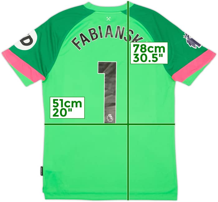 2023-24 West Ham GK S/S Shirt Fabianski #1 - 10/10 - (L)