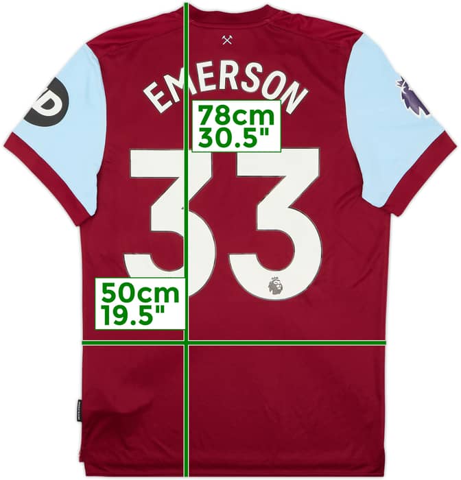 2023-24 West Ham United Home Shirt Emerson #33 (L)