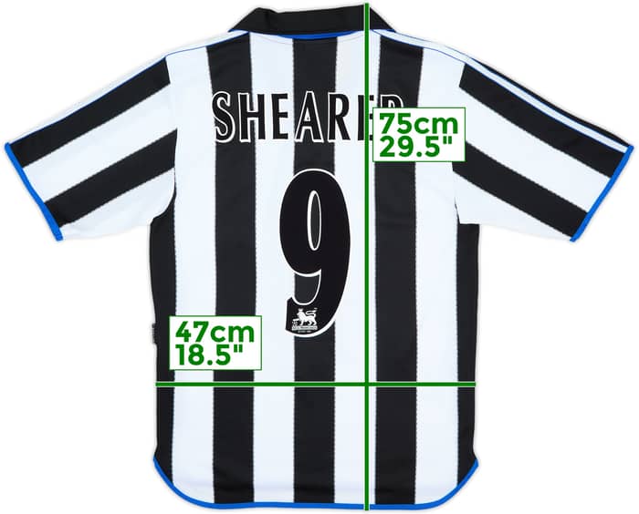 1999-00 Newcastle Home Shirt Shearer #9 - 9/10 - (S)
