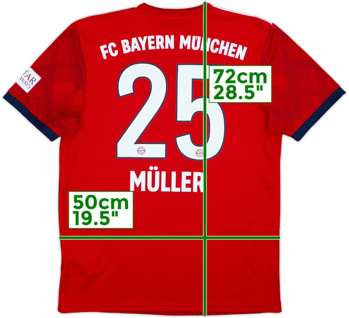 2018-19 Bayern Munich Home Shirt Muller #25 - 8/10 - (M)