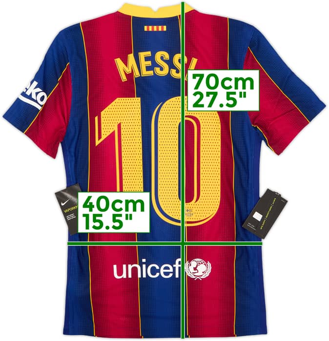 2020-21 Barcelona Authentic Home Shirt Messi #10 (XS)
