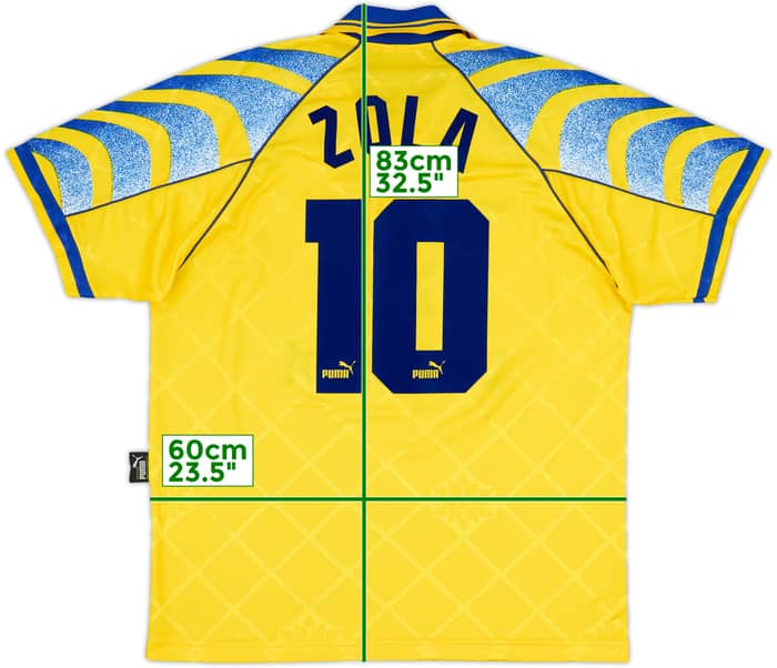 1995-96 Parma Third Shirt Zola #10 - 9/10 - (L)