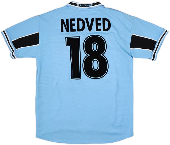 1998-00 Lazio Home Shirt Nedved #18 - 8/10 - (L)