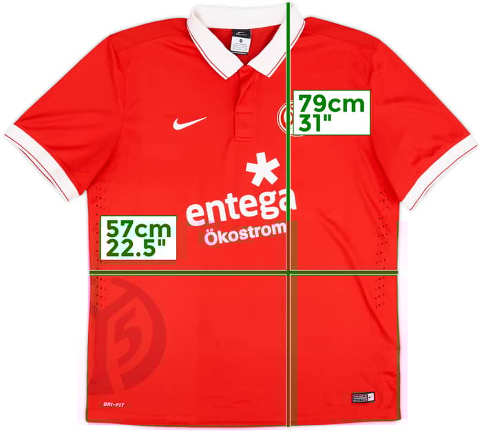 2014-15 FSV Mainz Home Shirt - 10/10 - (XL)
