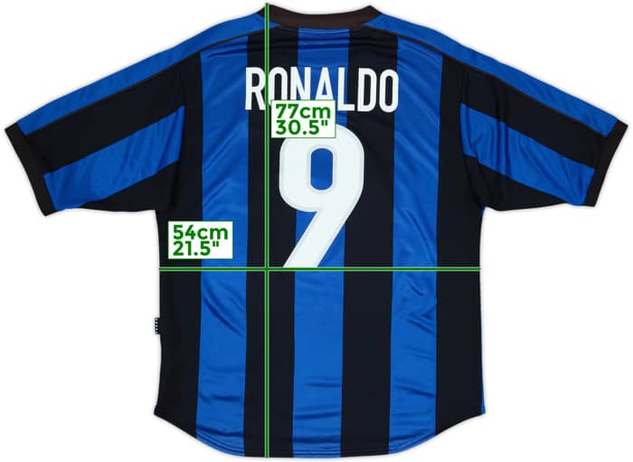 1999-00 Inter Milan Home Shirt Ronaldo #9 - 8/10 - (M)