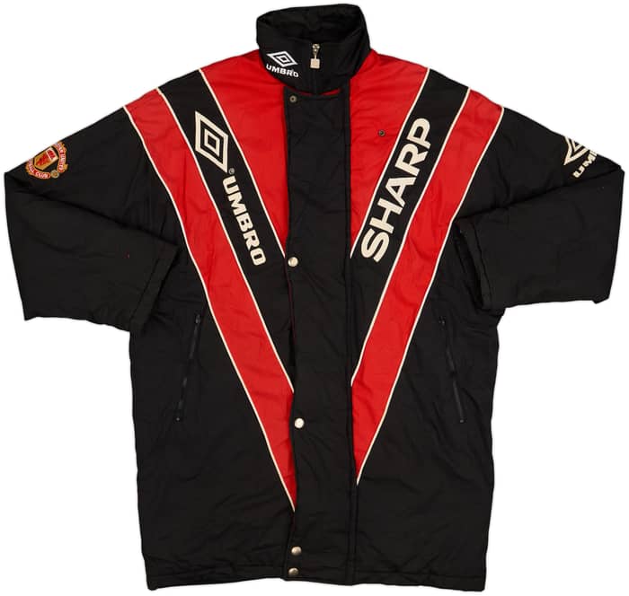 1992-93 Manchester United Umbro Padded Bench Coat - 8/10 - (L)