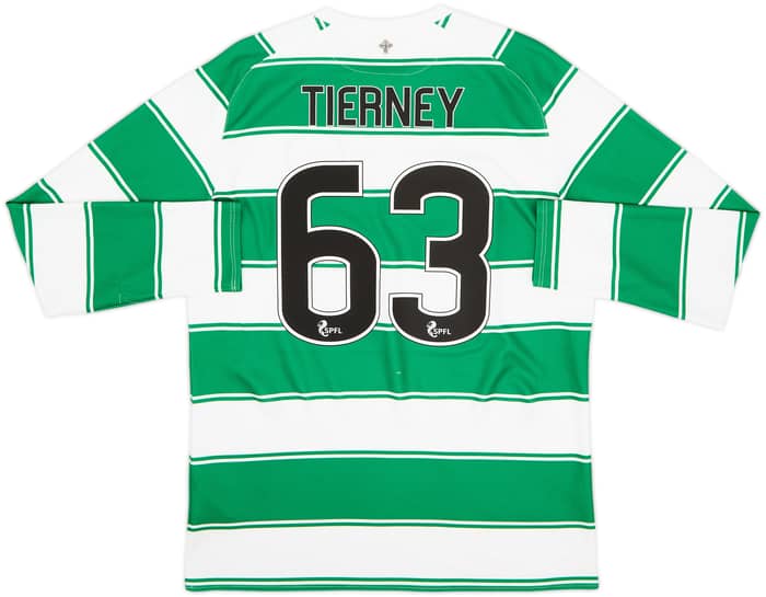 2015-16 Celtic Home L/S Shirt Tierney #63 - 6/10 - (M)