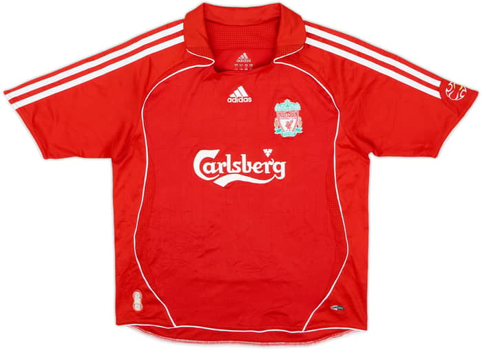 2006-08 Liverpool Home Shirt Gerrard #8 - 6/10 - (L.Boys)