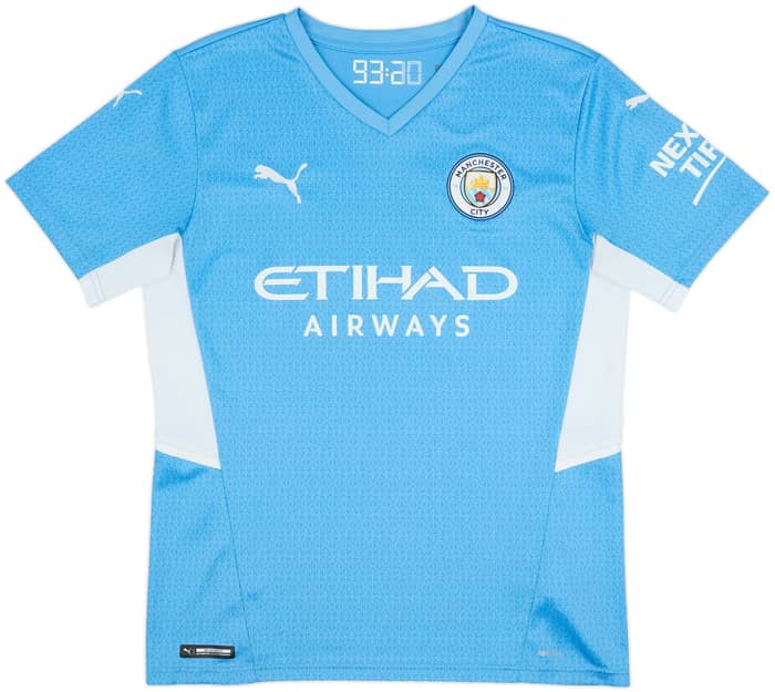 2021-22 Manchester City Home Shirt De Bruyne #17 - 8/10 - (M)