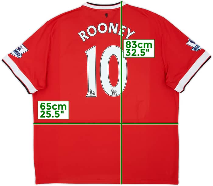 2014-15 Manchester United Camiseta Local Rooney #10 - 6/10 - (XXL)