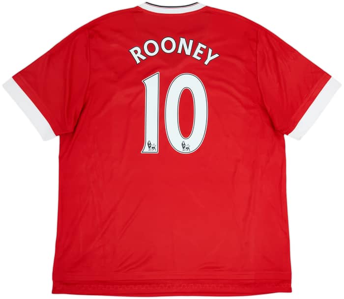 2015-16 Manchester United Home Shirt Rooney #10 - 7/10 - (3XL)