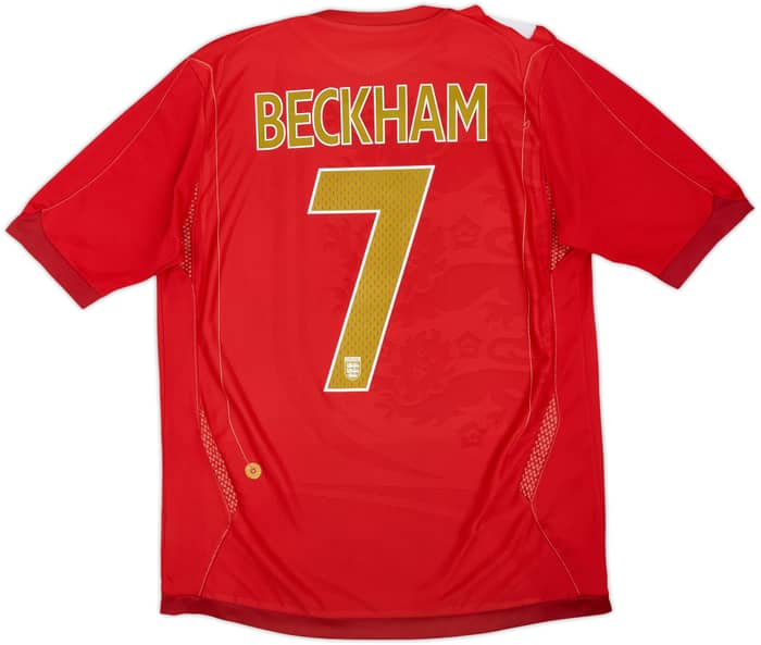 2006-08 England Away Shirt Beckham #7 - 4/10 - (M)