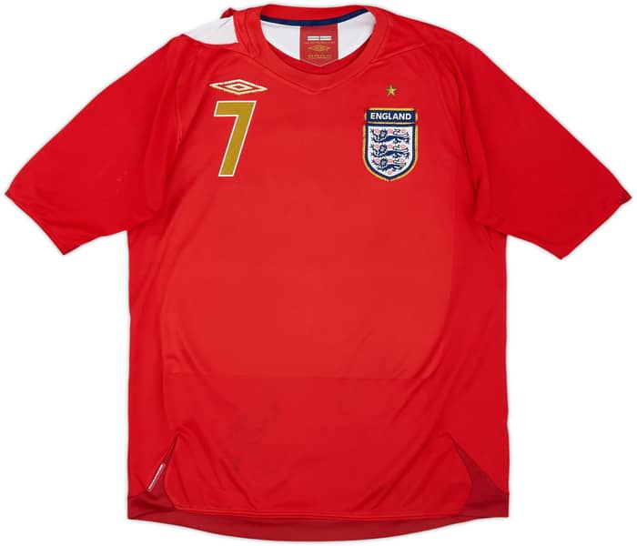 2006-08 England Away Shirt Beckham #7 - 4/10 - (M)
