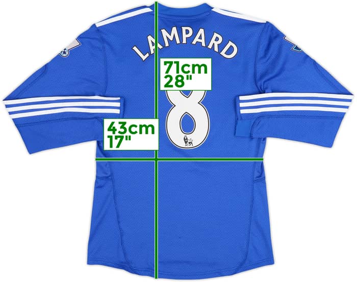 2009-10 Chelsea Home L/S Shirt Lampard #8 - 7/10 - (S)