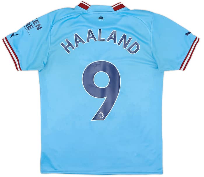 2022-23 Manchester City Home Shirt Haaland #9 - 4/10 - (S)