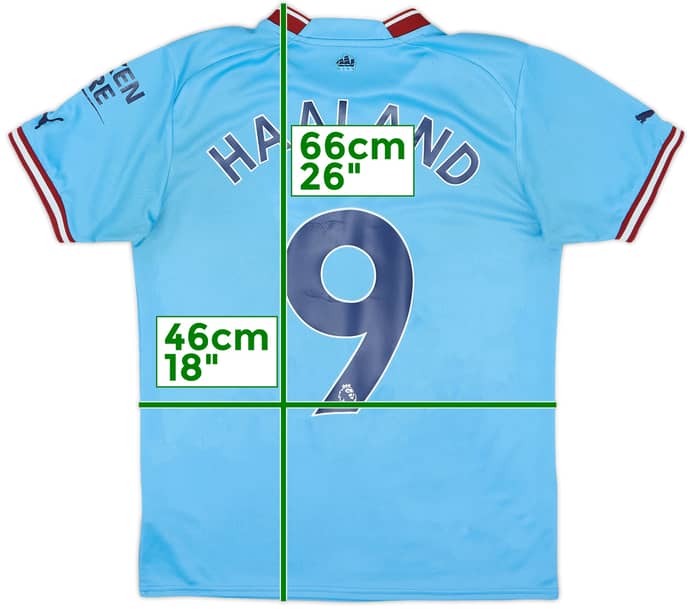 2022-23 Manchester City Home Shirt Haaland #9 - 4/10 - (S)