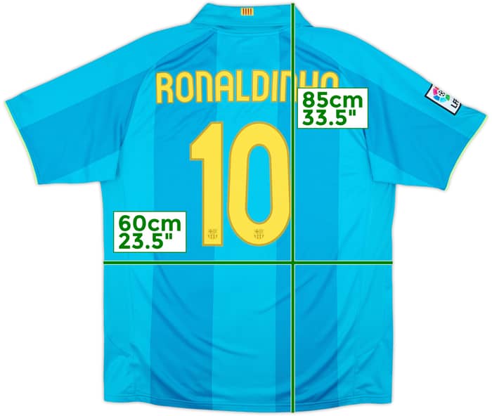 2007-09 Barcelona Away Shirt Ronaldinho #10 - 8/10 - (XL)