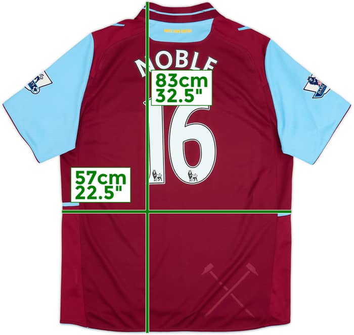 2012-13 West Ham Home Shirt Noble #16 - 7/10 - (L)