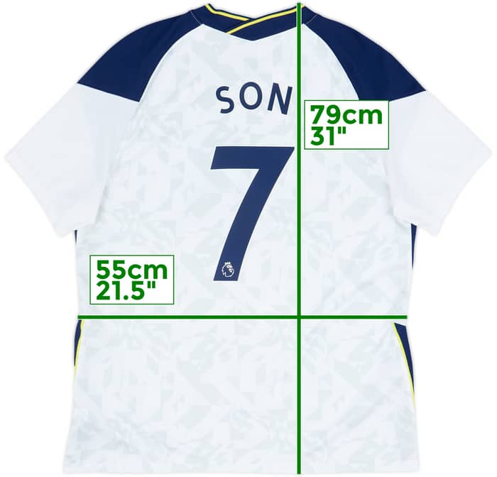 2020-21 Tottenham Home Shirt Son #7 - 9/10 - (XL)