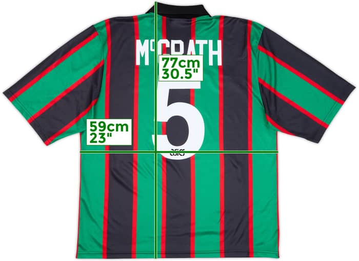 1993-95 Aston Villa Away Shirt McGrath #5 - 8/10 - (XL)