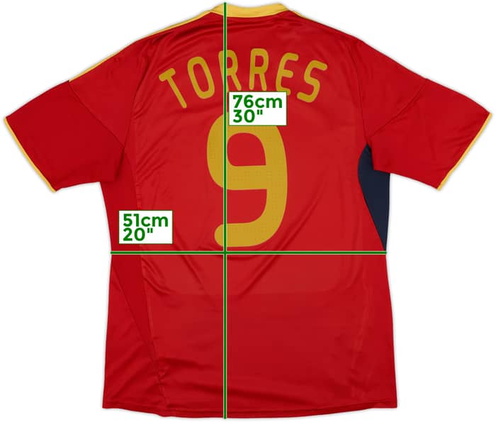 2009 Spain Home Shirt Torres #9 - 7/10 - (L)