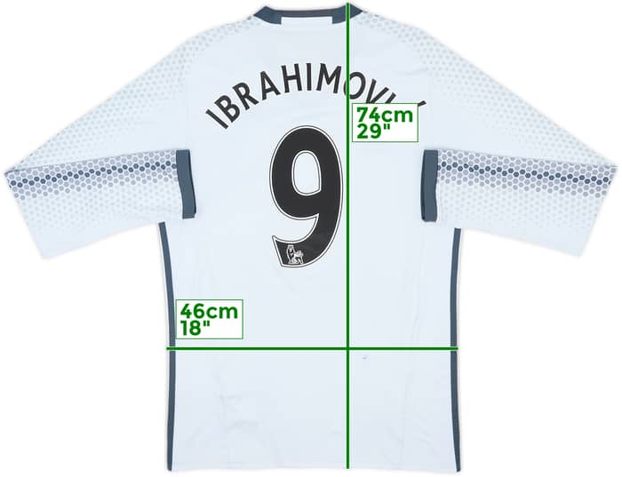 2016-17 Manchester United Third L/S Shirt Ibrahimovic #9 - 5/10 - (M)