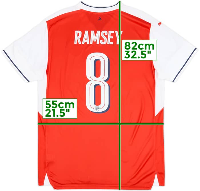 2016-17 Arsenal Home Shirt Ramsey #8 - 9/10 - (L)