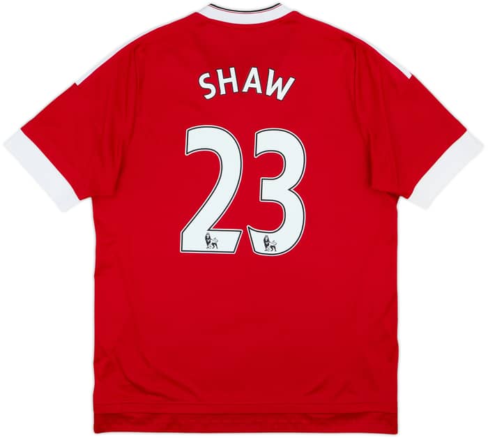 2015-16 Manchester United Home Shirt Shaw #23 - 8/10 - (L)