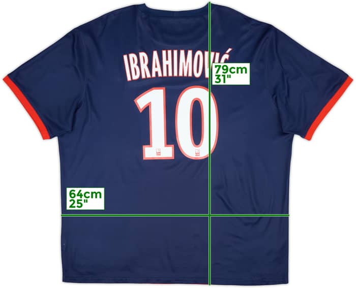 Camiseta de local de Paris Saint-Germain 2013-14 Ibrahimovic #10 - 7/10 - (XXL)