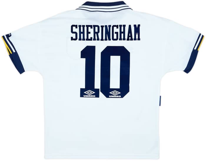1993-95 Tottenham Home Shirt Sheringham #10 - 9/10 - (L)