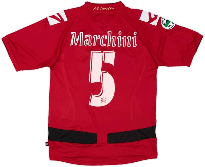 2009-10 Livorno Match Issue Home Shirt Marchini #5